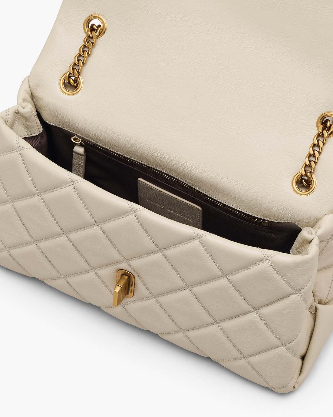 The Quilted Dual Convertible Shoulder Bag Cloud White - Marc Jacobs