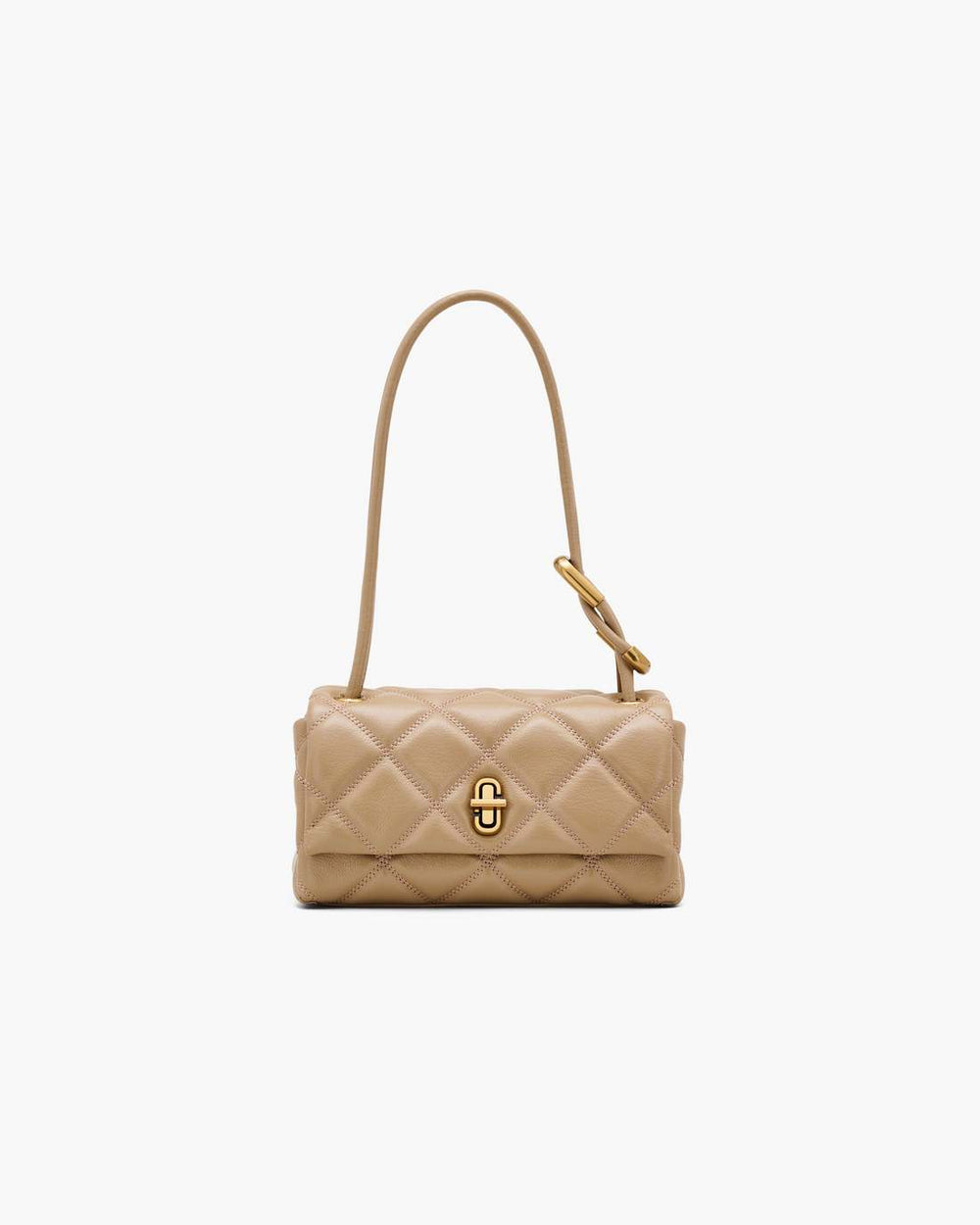 The Quilted Mini Dual Shoulder Bag Camel - Marc Jacobs