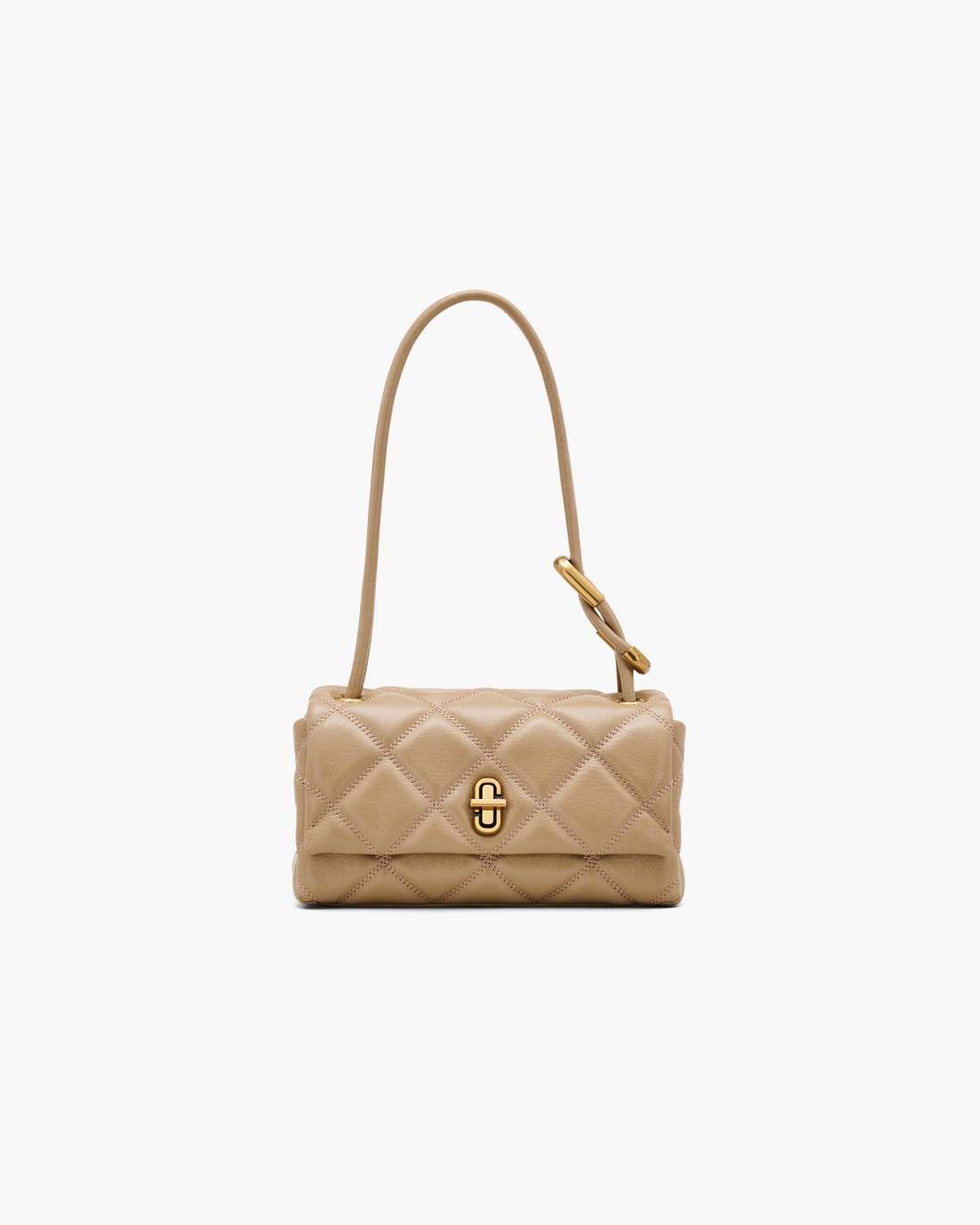 The Quilted Mini Dual Shoulder Bag Camel - Marc Jacobs