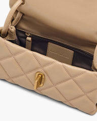 The Quilted Mini Dual Shoulder Bag Camel - Marc Jacobs
