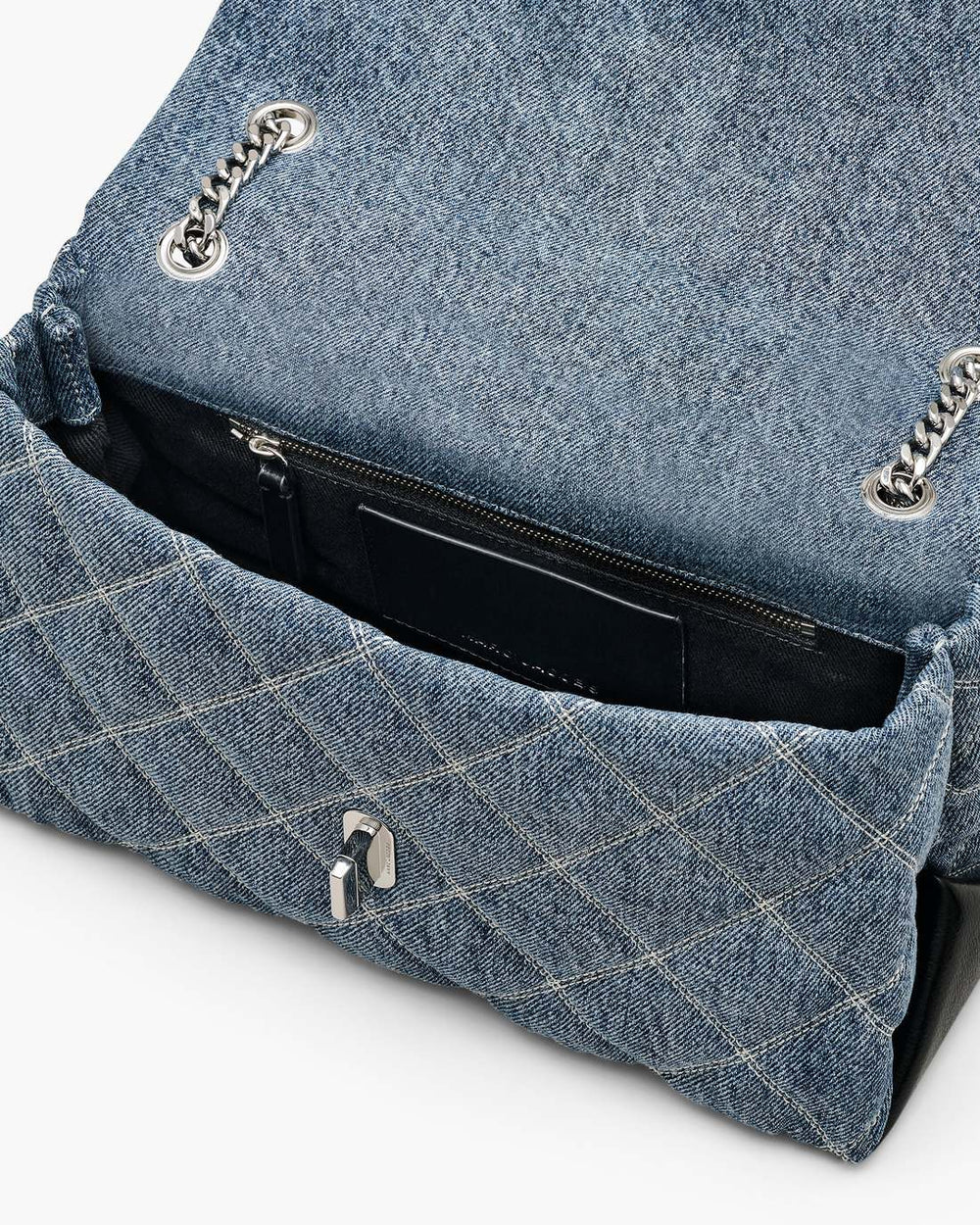 The Quilted Denim Dual Convertible Shoulder Bag Light Wash Indigo - Marc Jacobs