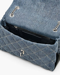 The Quilted Denim Dual Convertible Shoulder Bag Light Wash Indigo - Marc Jacobs