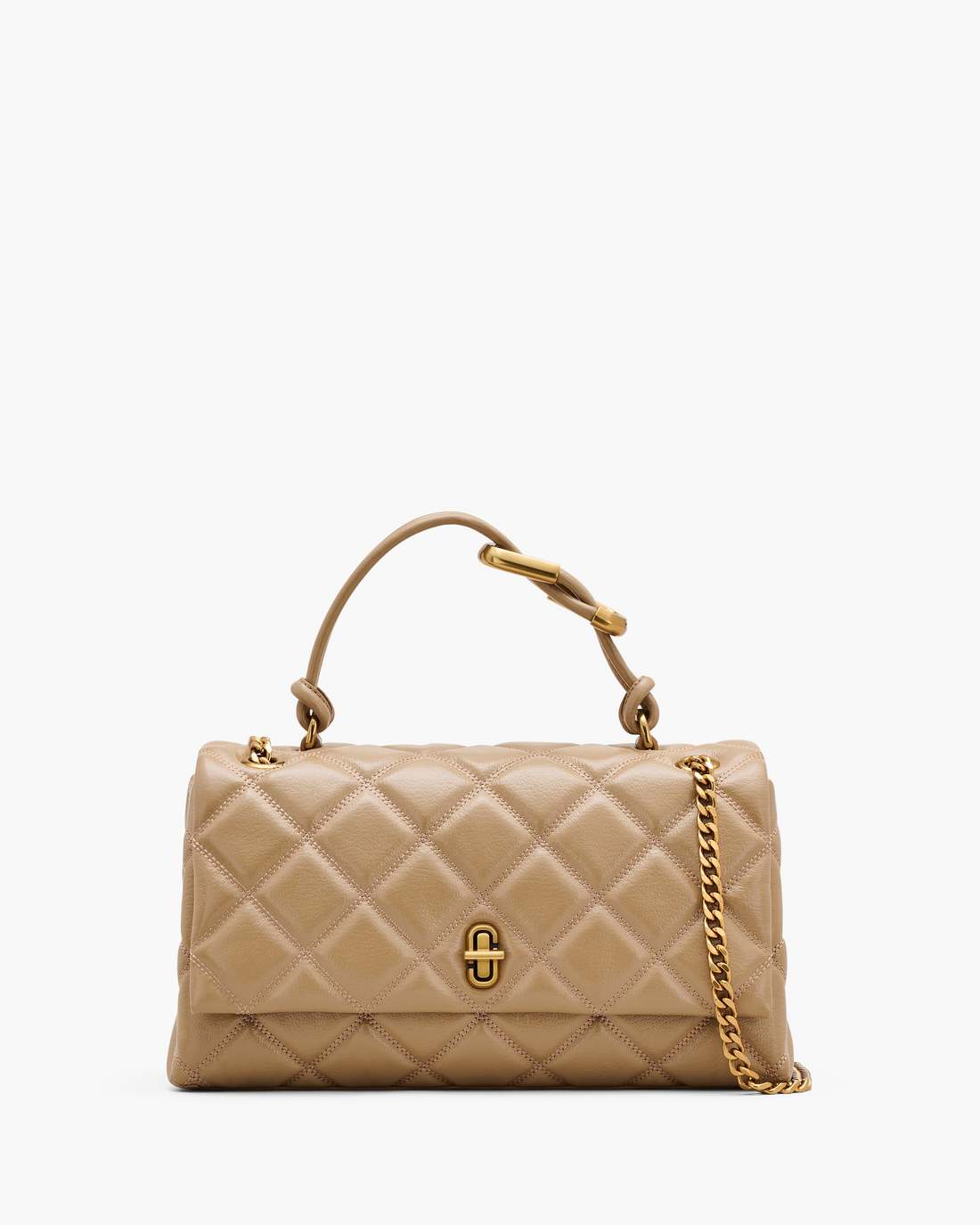 The Quilted Dual Convertible Shoulder Bag Camel - Marc Jacobs