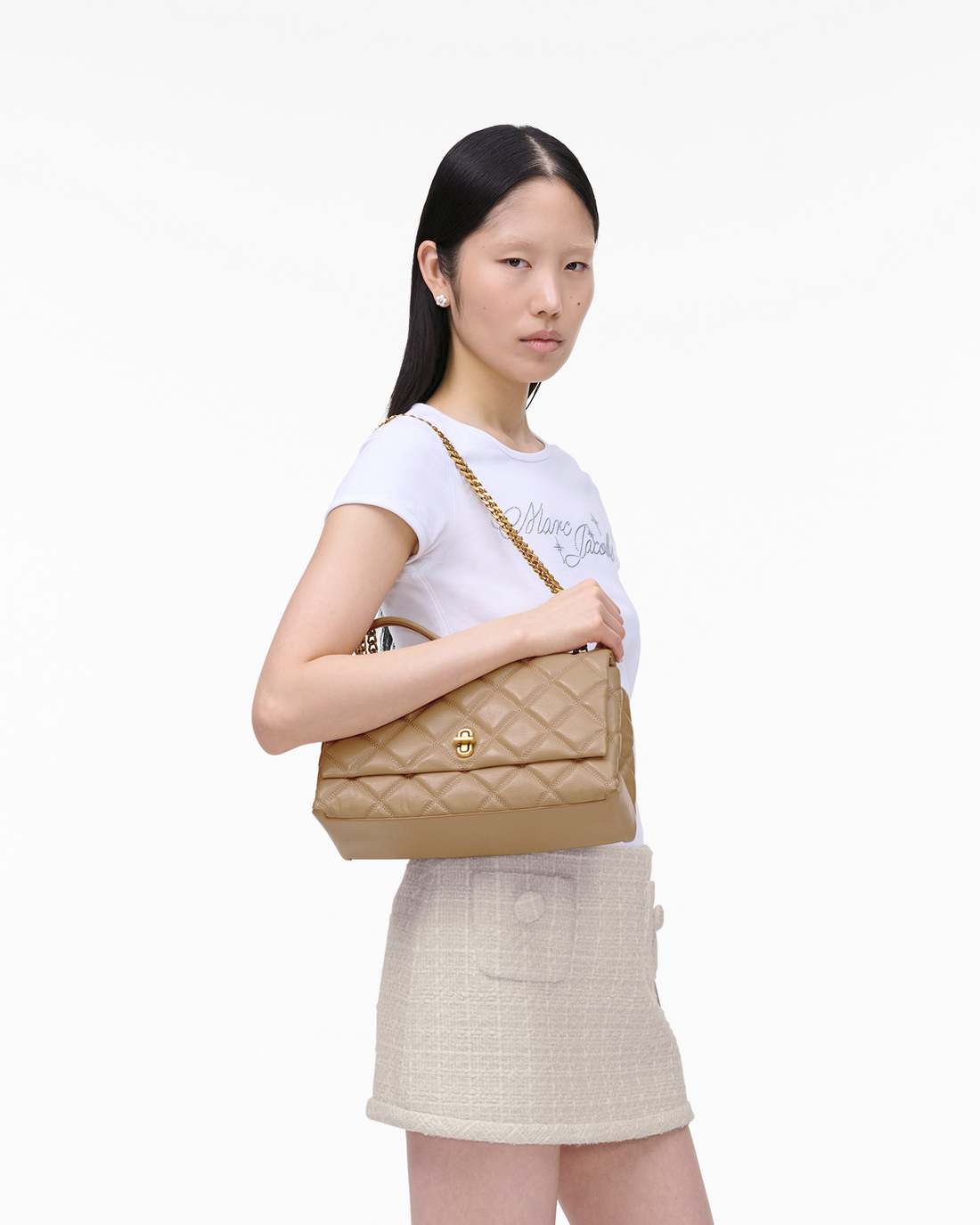 The Quilted Dual Convertible Shoulder Bag Camel - Marc Jacobs