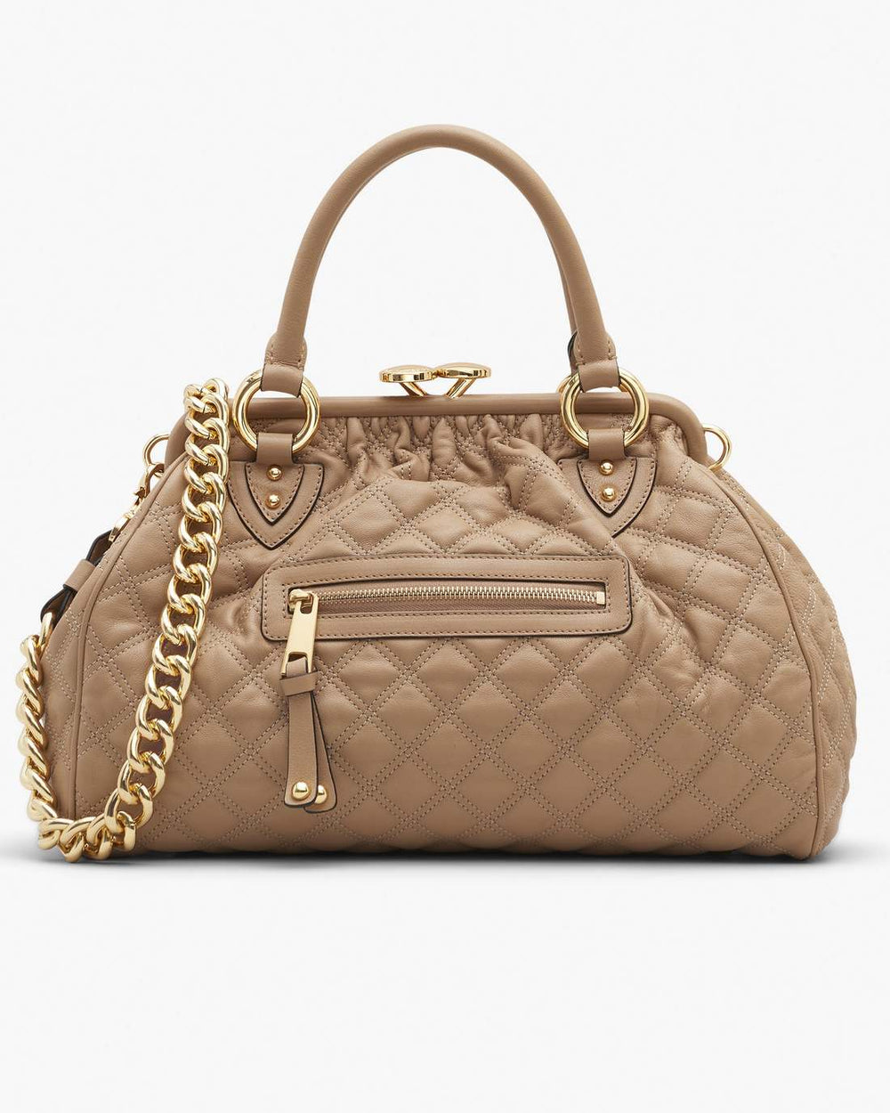 Re-Edition Quilted Leather Stam Bag Camel - Marc Jacobs