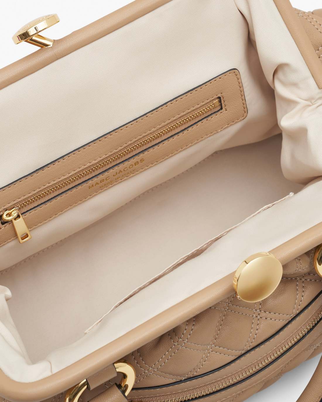 Re-Edition Quilted Leather Stam Bag Camel - Marc Jacobs