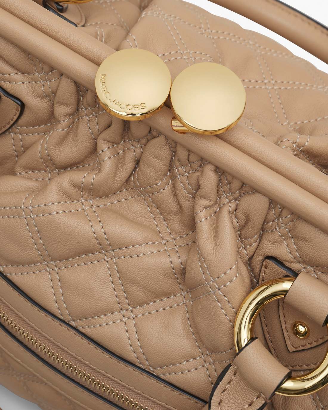 Re-Edition Quilted Leather Stam Bag Camel - Marc Jacobs