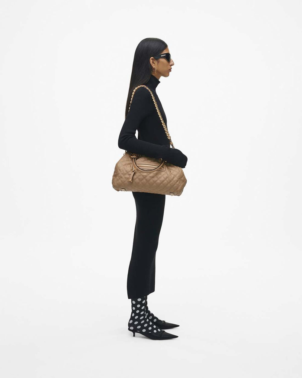 Re-Edition Quilted Leather Stam Bag Camel - Marc Jacobs