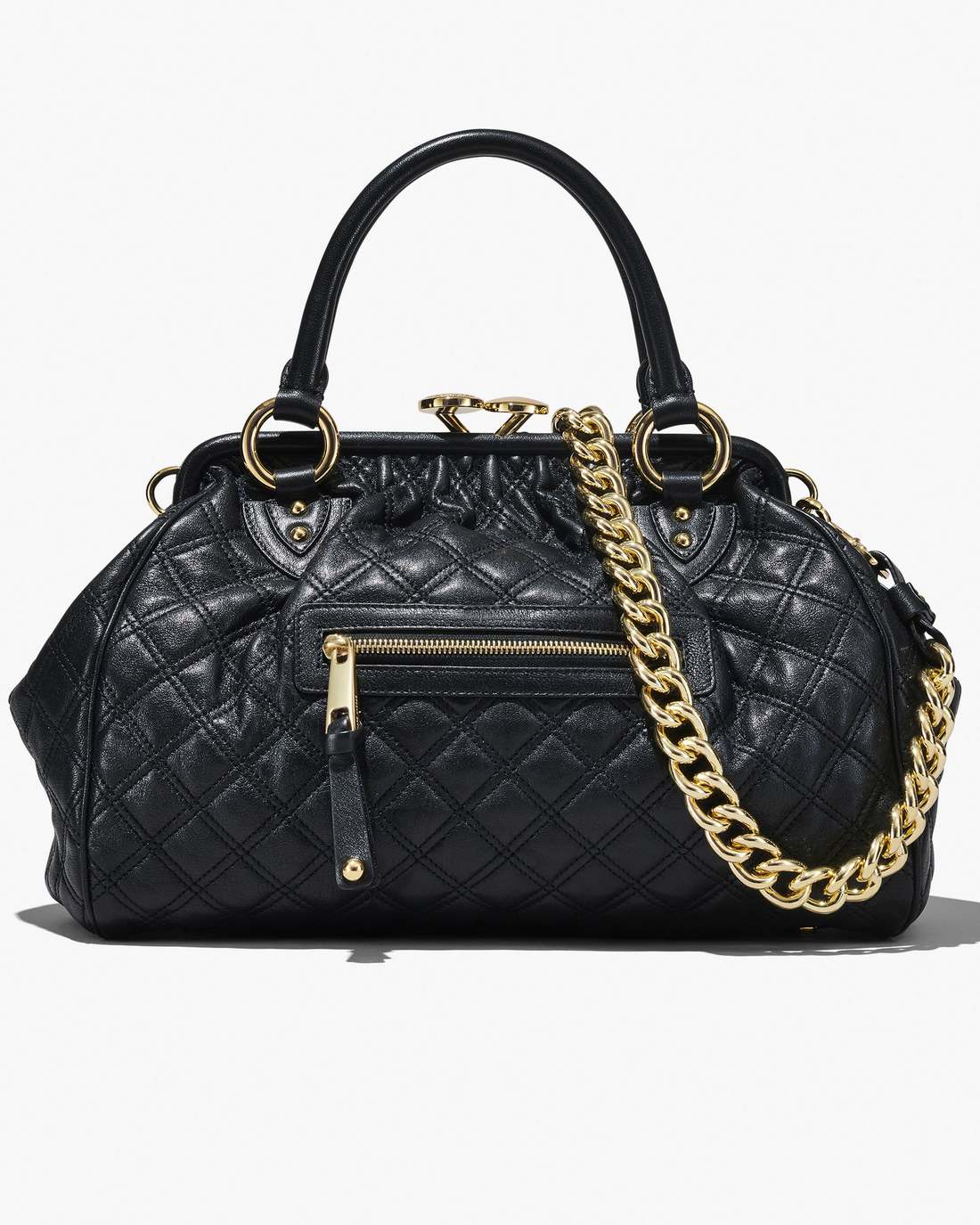 Re-Edition Quilted Leather Stam Bag Black - Marc Jacobs