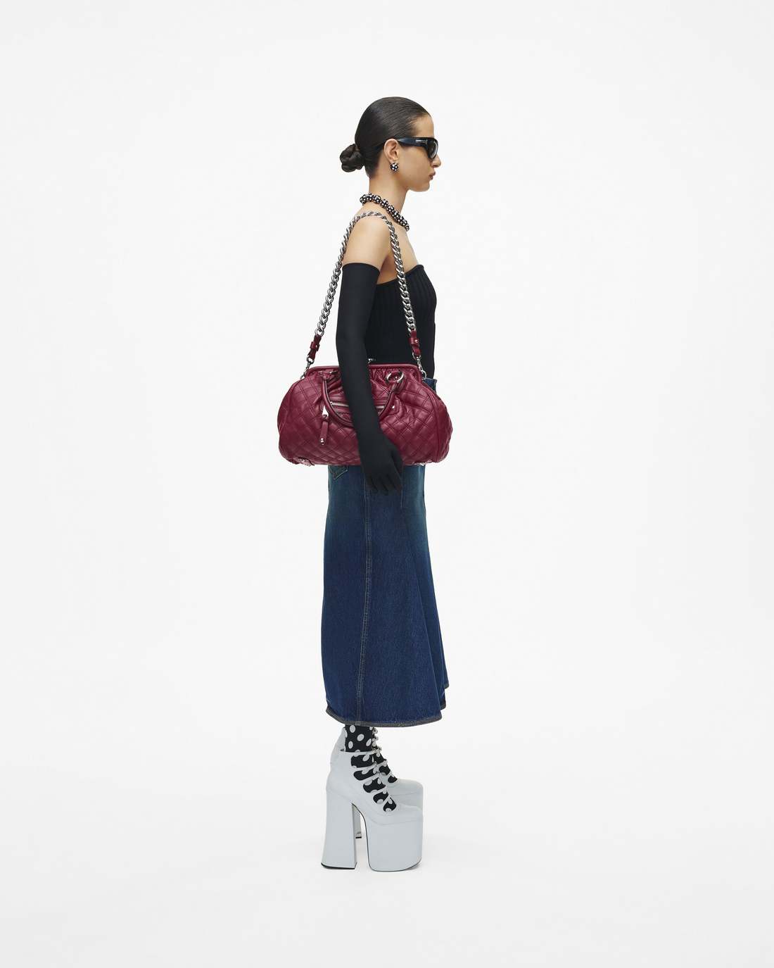 Re-Edition Quilted Leather Stam Bag Cherry - Marc Jacobs