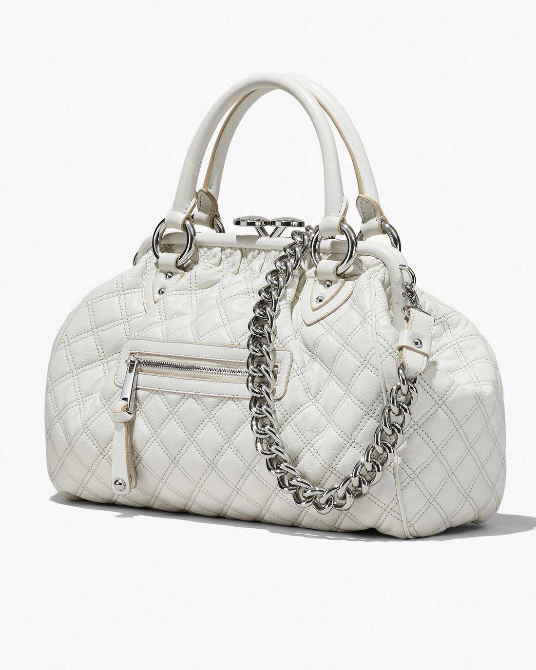 Re-Edition Quilted Leather Stam Bag Cloud White - Marc Jacobs