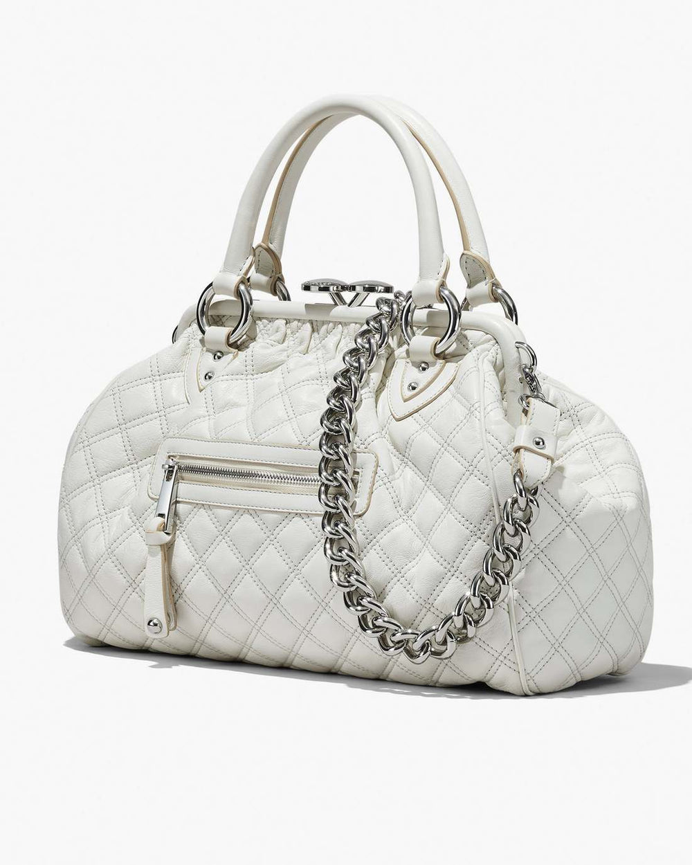 Re-Edition Quilted Leather Stam Bag Cloud White - Marc Jacobs