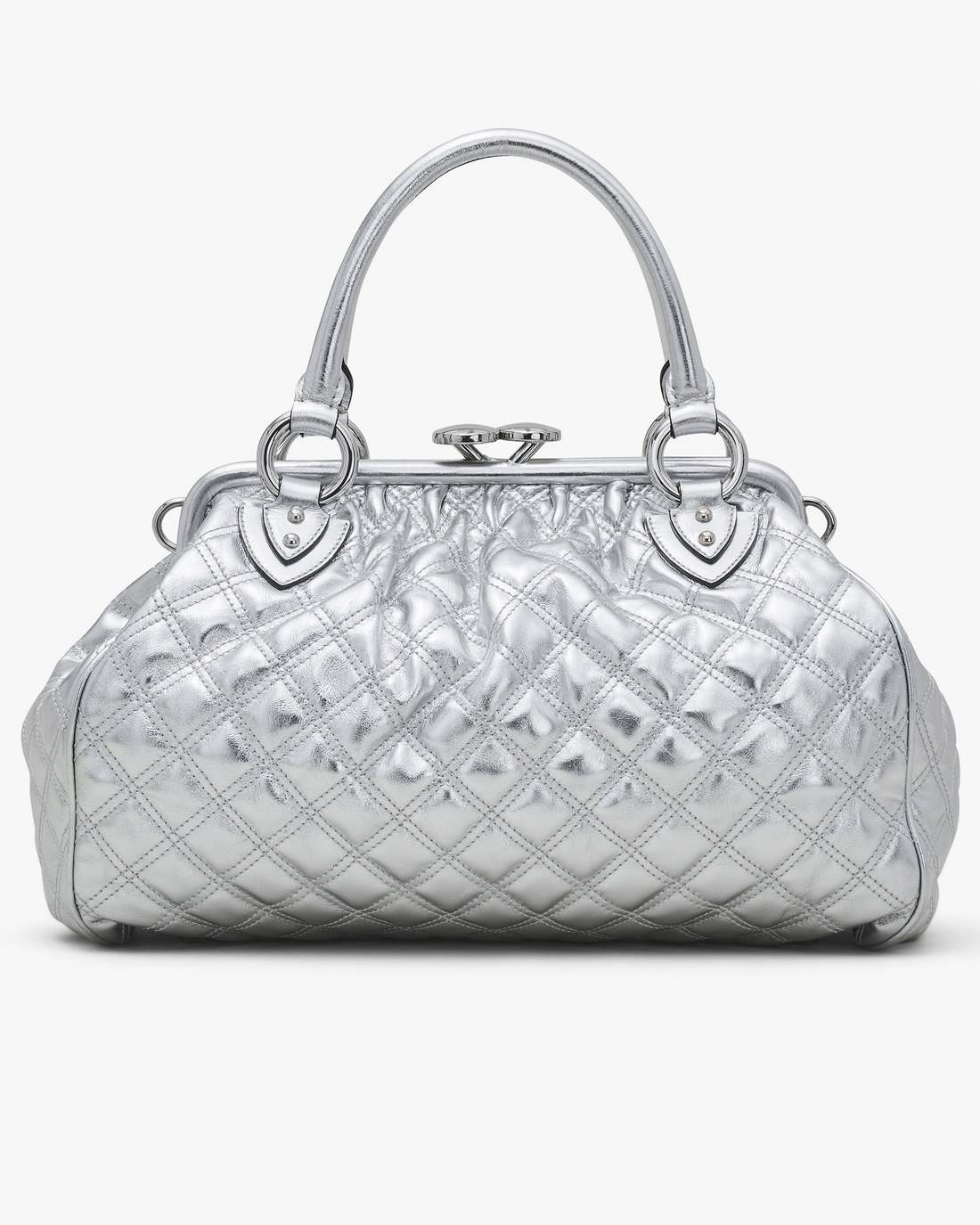 Re-Edition Quilted Metallic Leather Stam Bag Silver - Marc Jacobs