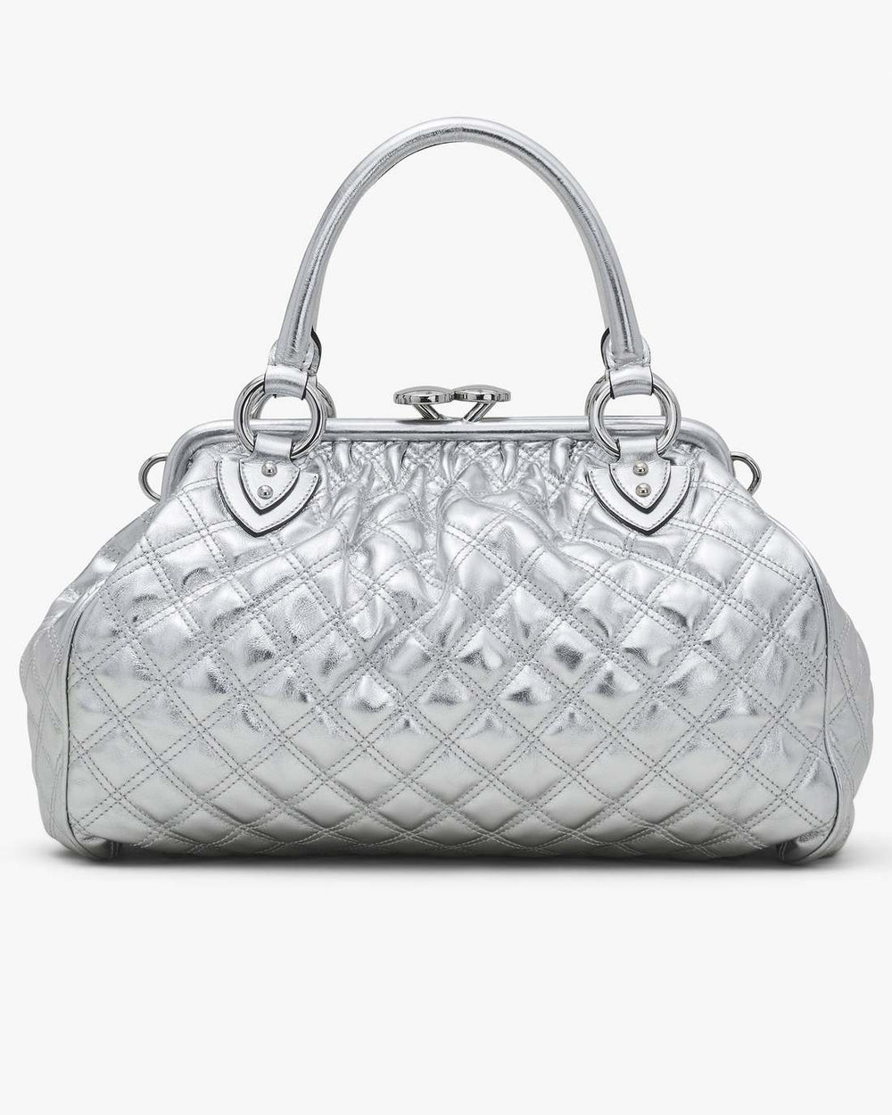 Re-Edition Quilted Metallic Leather Stam Bag Silver - Marc Jacobs