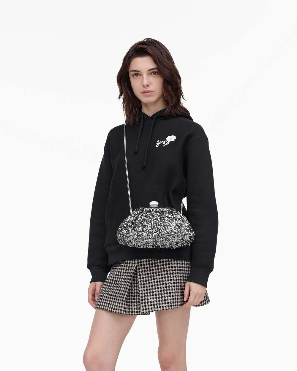 The Sequin Glam Small Clutch Silver - Marc Jacobs