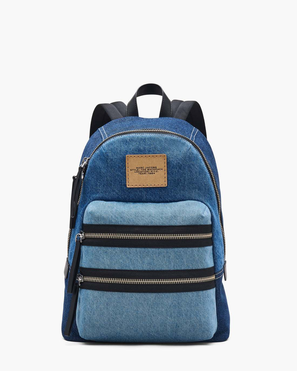 The Biker Colorblock Denim Large Backpack Indigo Multi - Marc Jacobs