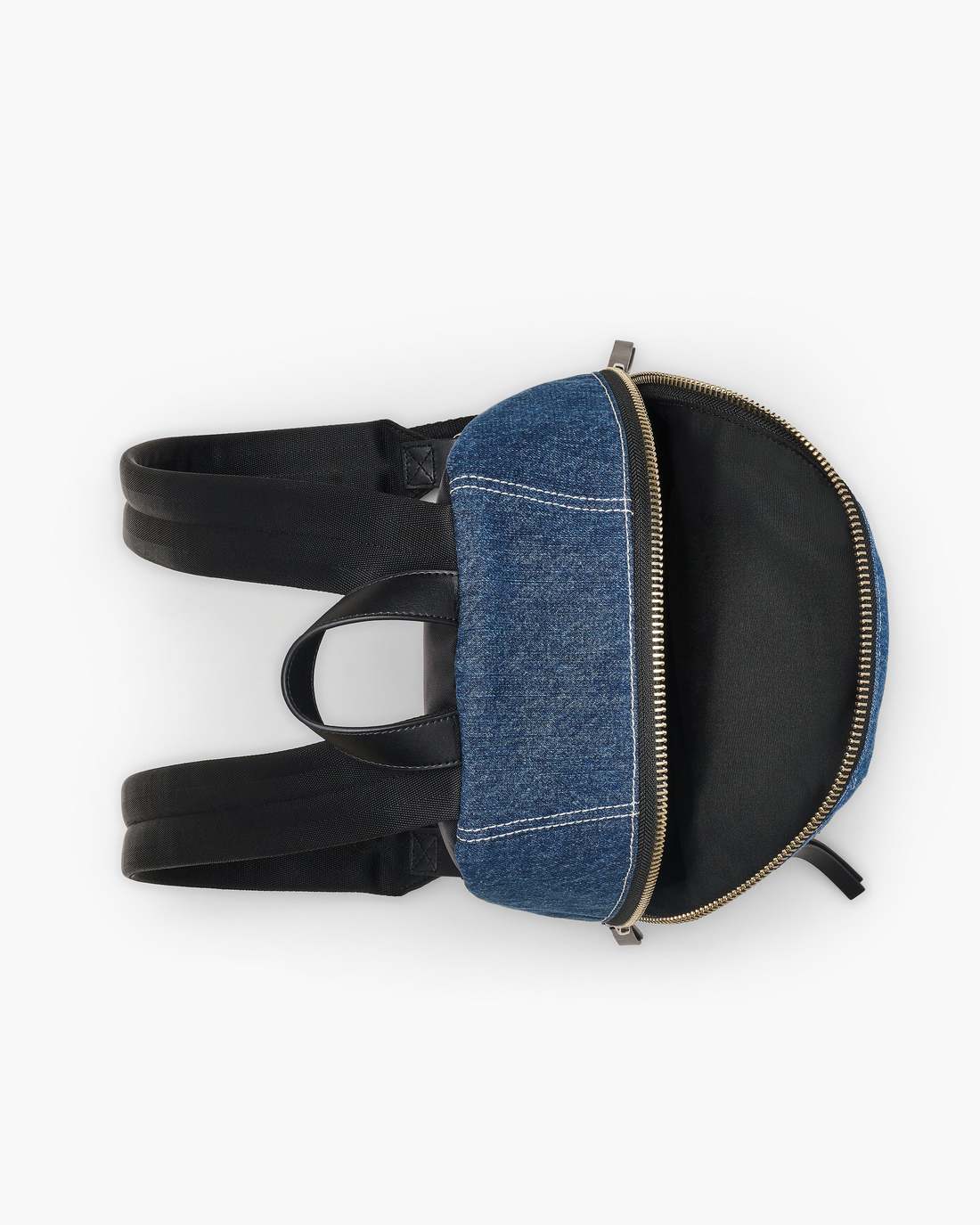 The Biker Colorblock Denim Medium Backpack Indigo Multi - Marc Jacobs