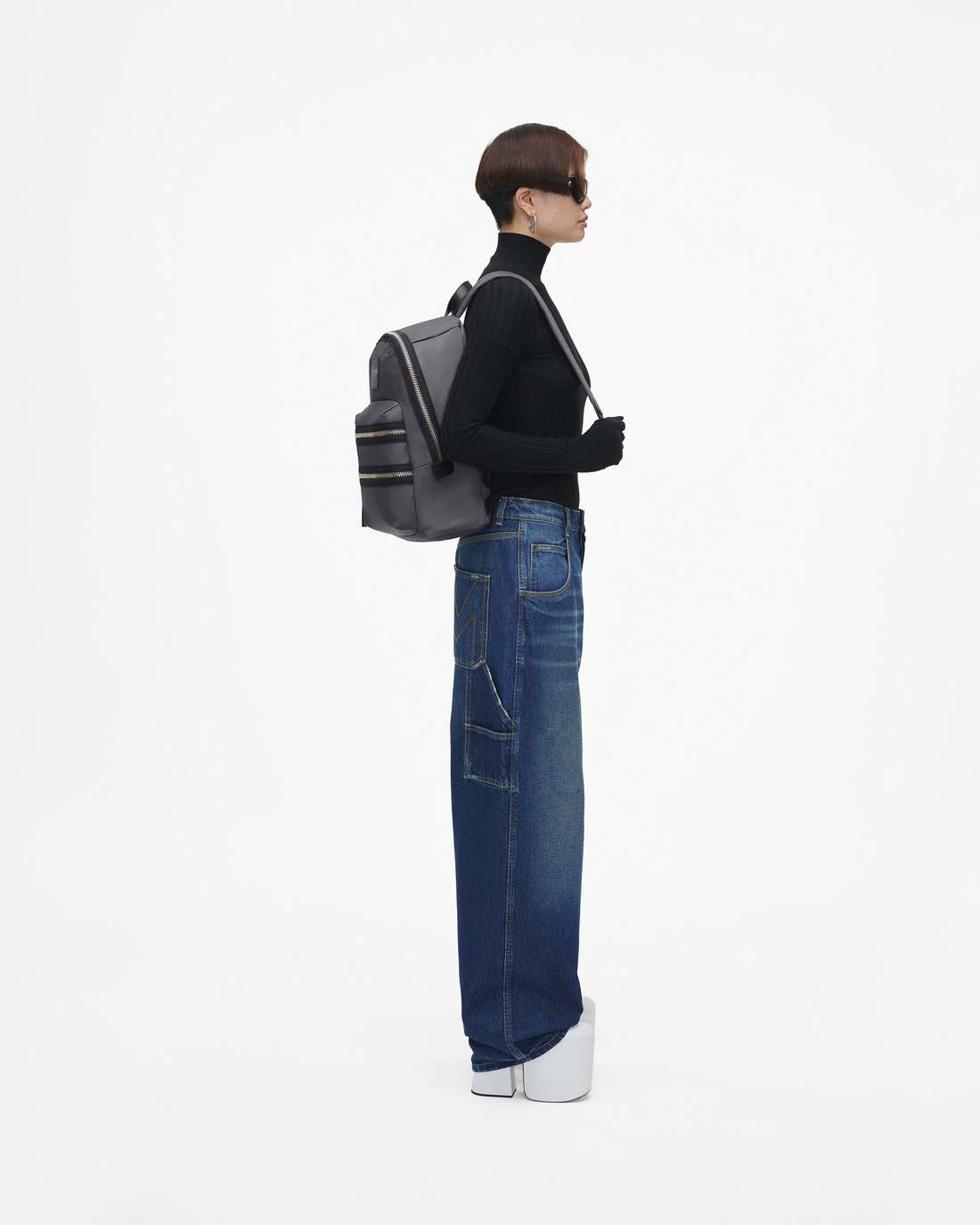 The Biker Nylon Large Backpack Dark Shadow - Marc Jacobs