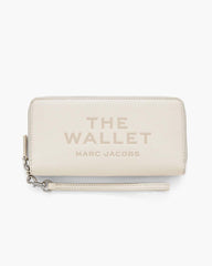 The Leather Continental Wallet Cotton - Marc Jacobs