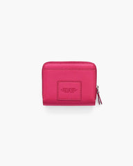 The Leather Mini Compact Wallet Raspberry Pink - Marc Jacobs