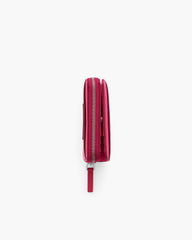 The Leather Mini Compact Wallet Raspberry Pink - Marc Jacobs
