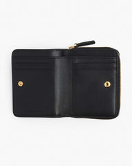 The Leather Mini Compact Wallet Black - Marc Jacobs