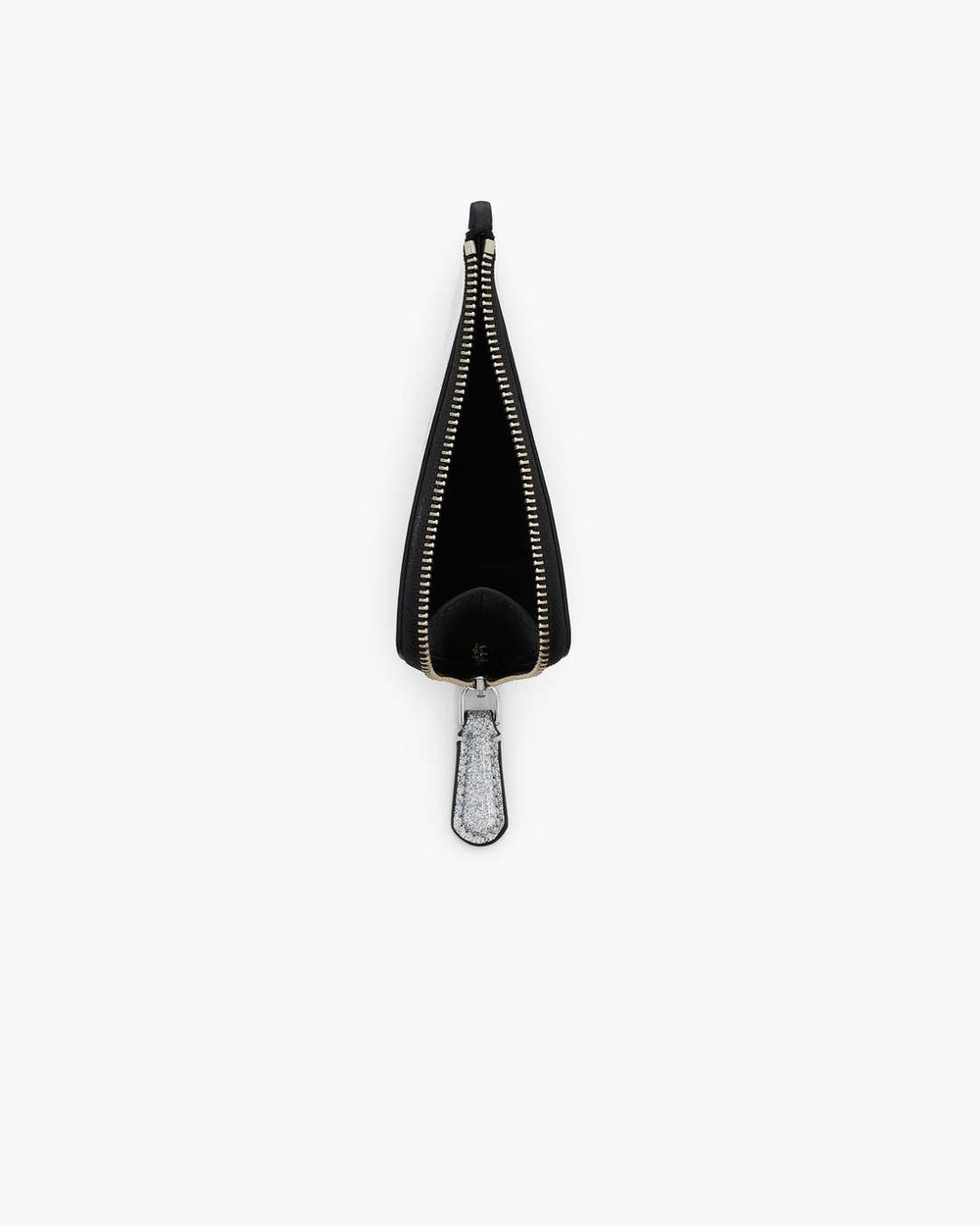 The Coated Glitter Everyday Top Zip Charm Wallet Silver - Marc Jacobs