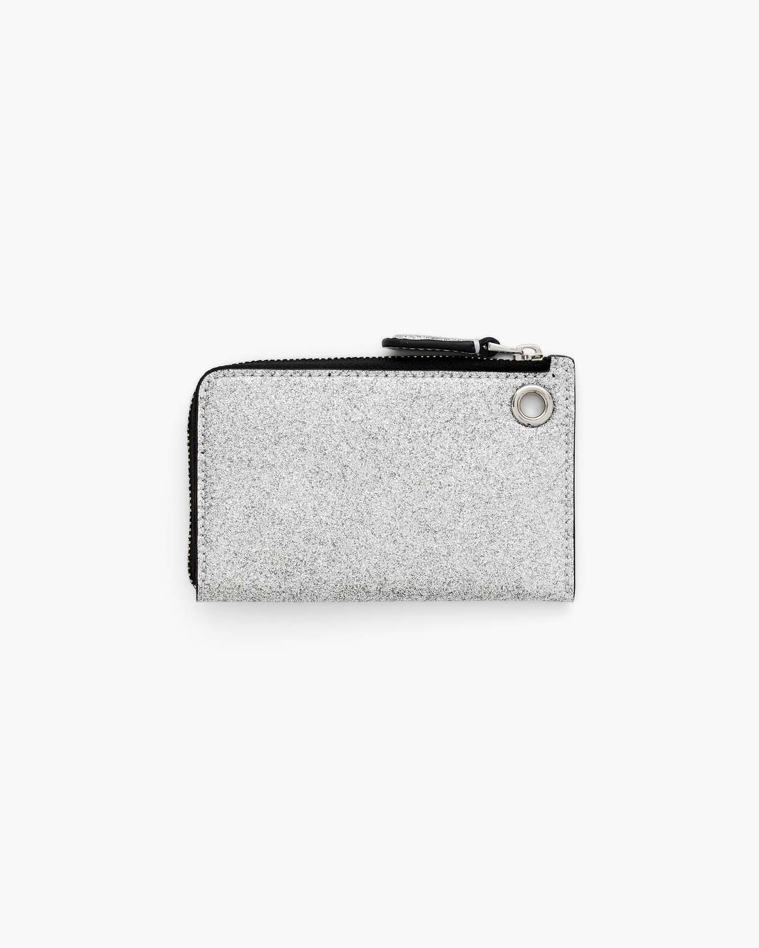 The Coated Glitter Everyday Top Zip Charm Wallet Silver - Marc Jacobs