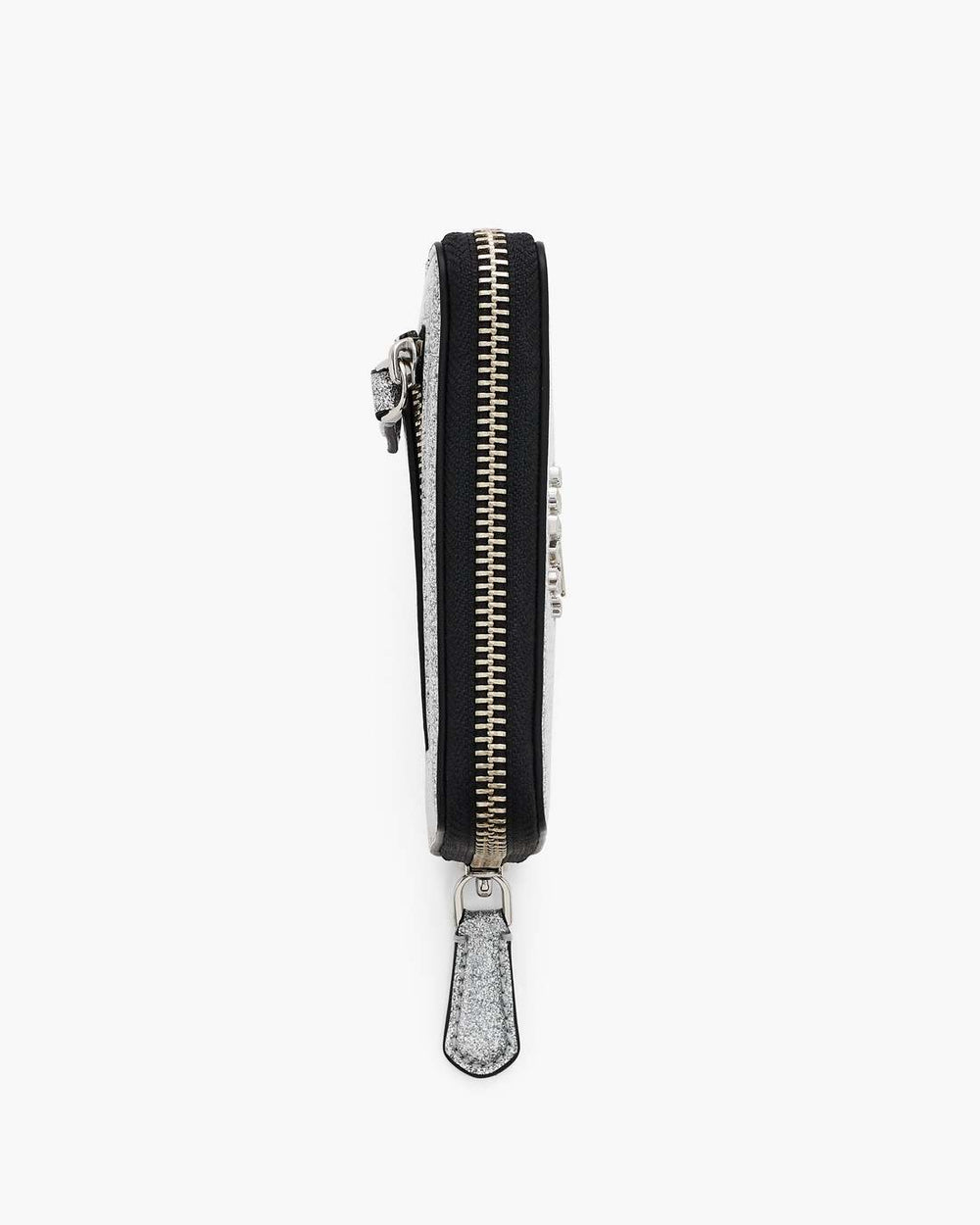 The Coated Glitter Everyday Slim Compact Wallet Silver - Marc Jacobs