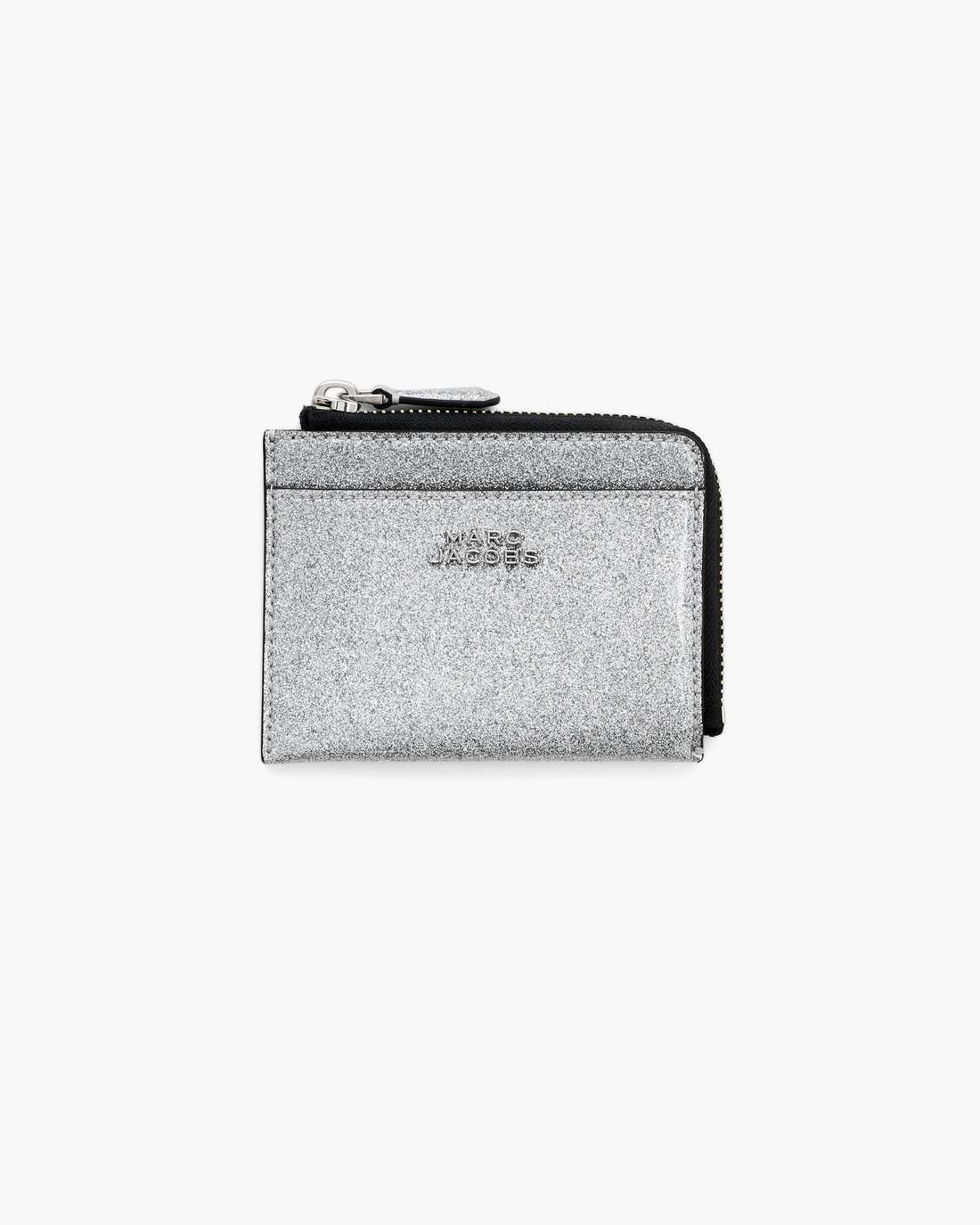 The Coated Glitter Everyday Top Zip Wallet Silver - Marc Jacobs
