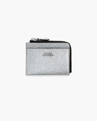 The Coated Glitter Everyday Top Zip Wallet Silver - Marc Jacobs