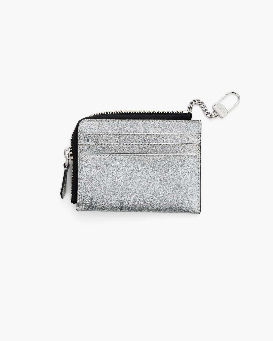 The Coated Glitter Everyday Top Zip Wallet Silver - Marc Jacobs