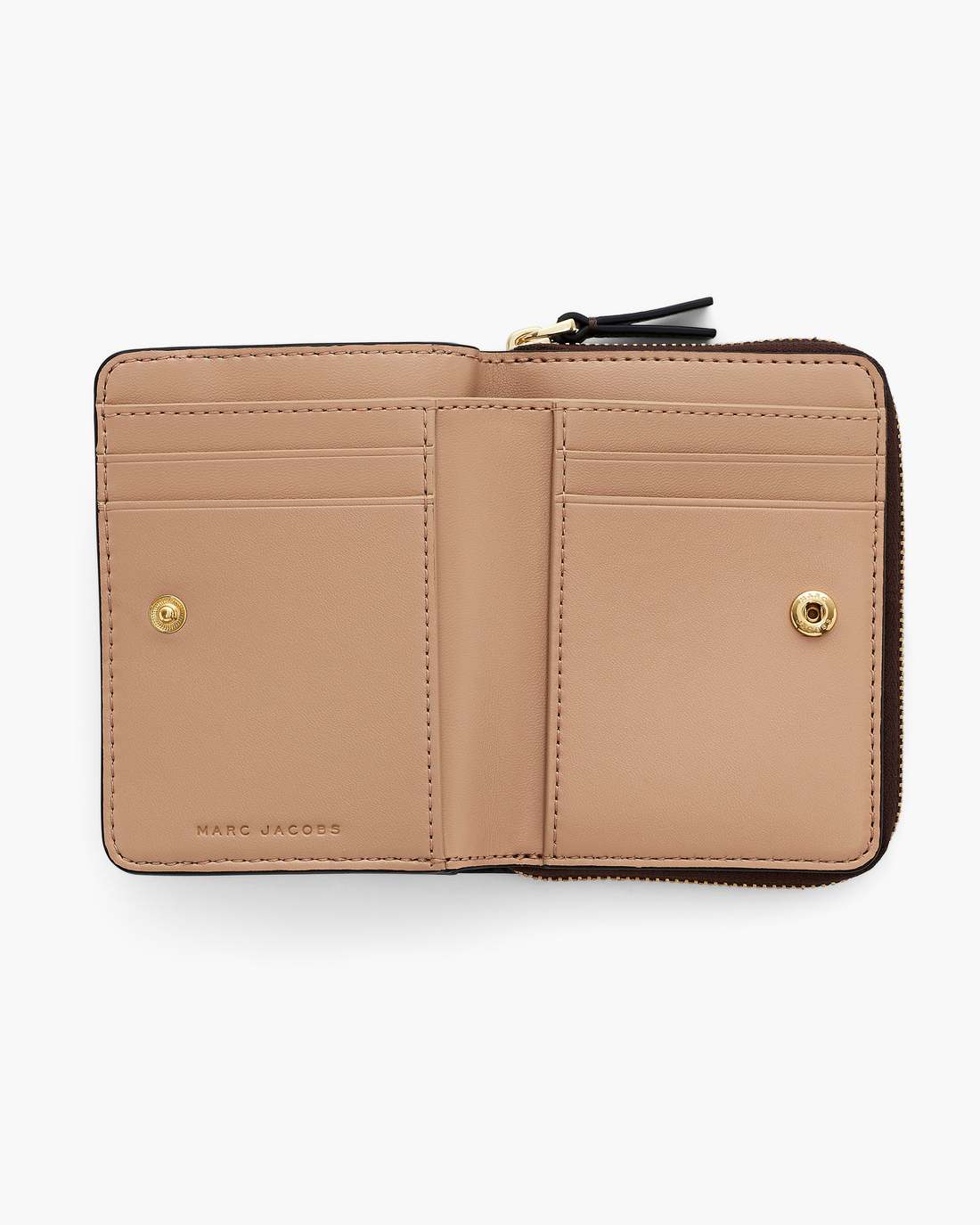 The Leather Mini Compact Wallet Ganache - Marc Jacobs