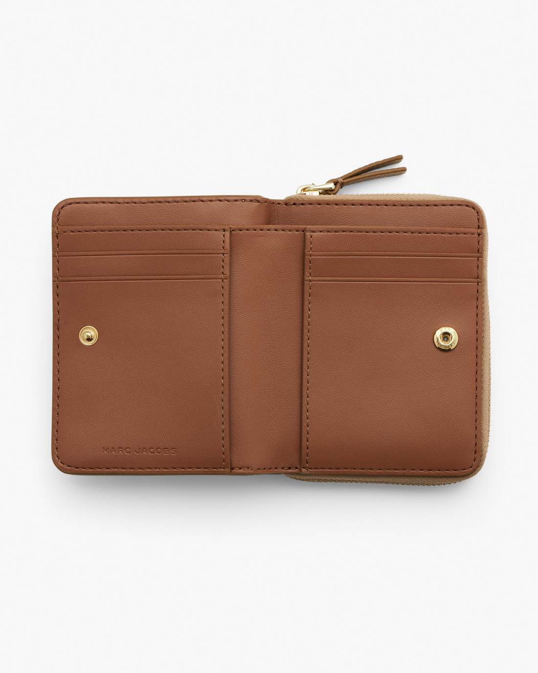 The Leather Mini Compact Wallet Camel - Marc Jacobs