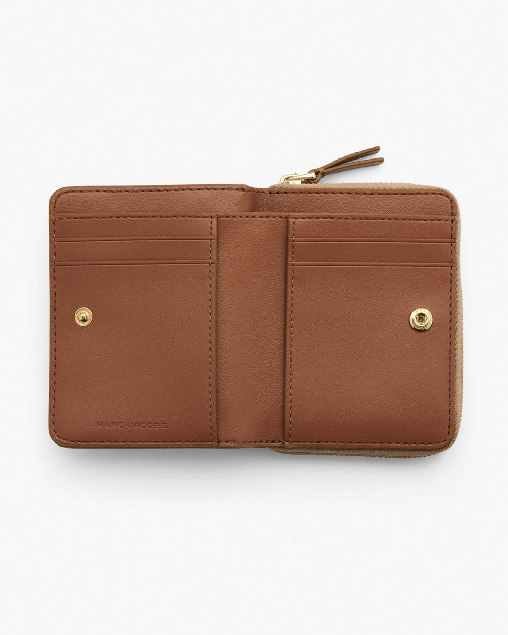 The Leather Mini Compact Wallet Camel - Marc Jacobs