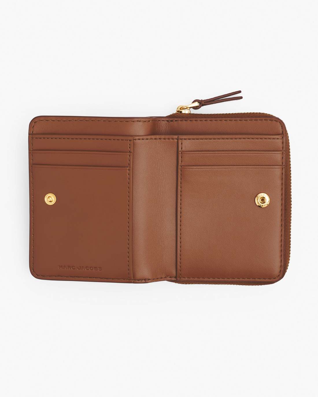 The Leather Mini Compact Wallet Argan Oil - Marc Jacobs