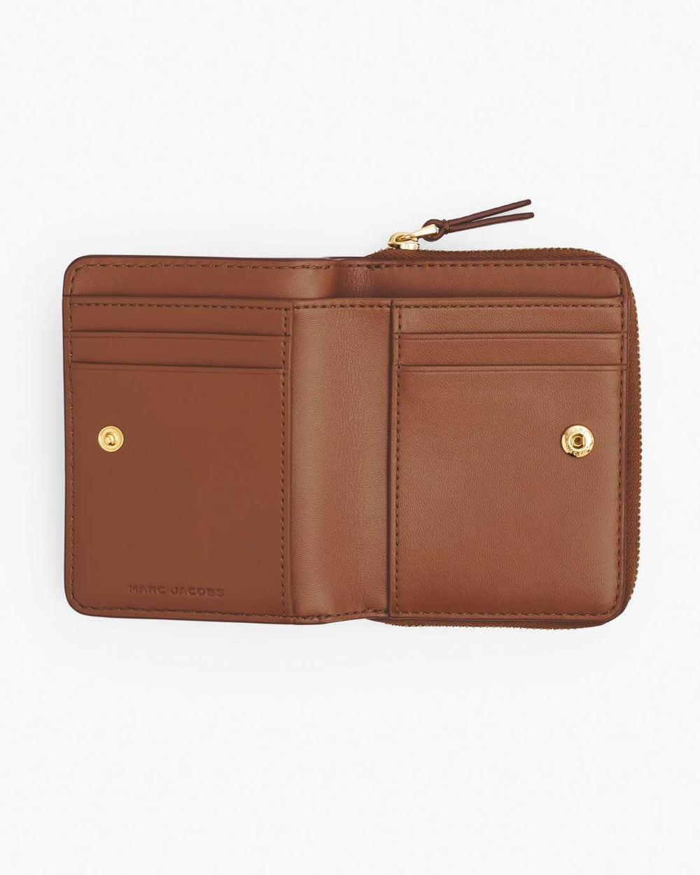 The Leather Mini Compact Wallet Argan Oil - Marc Jacobs