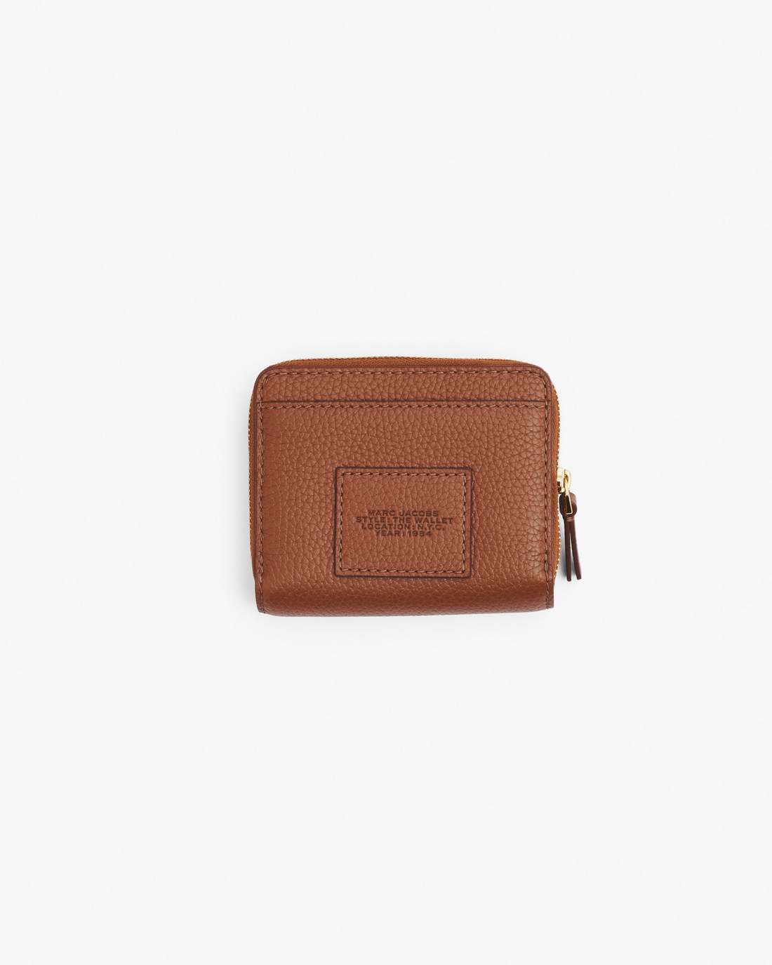 The Leather Mini Compact Wallet Argan Oil - Marc Jacobs