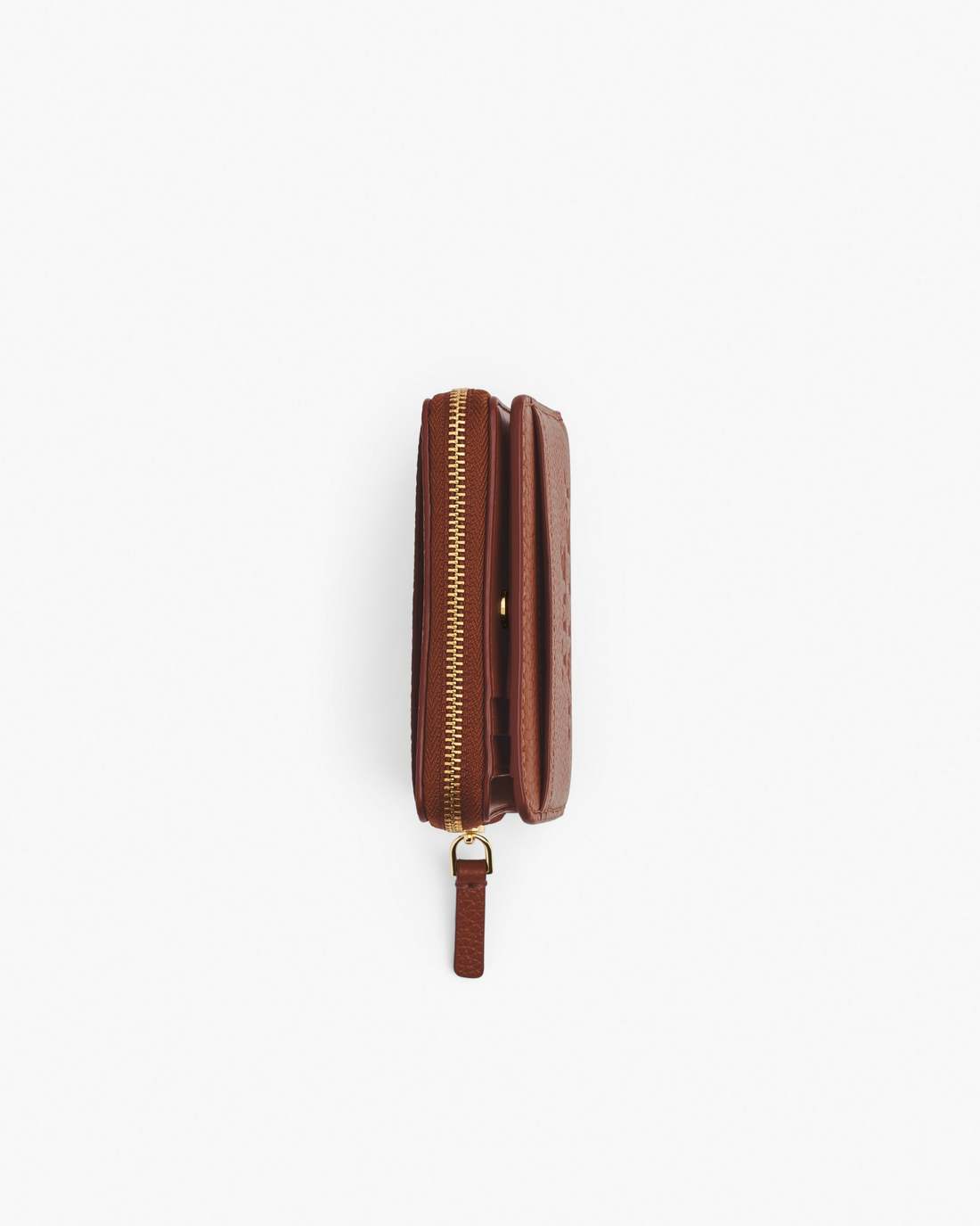 The Leather Mini Compact Wallet Argan Oil - Marc Jacobs