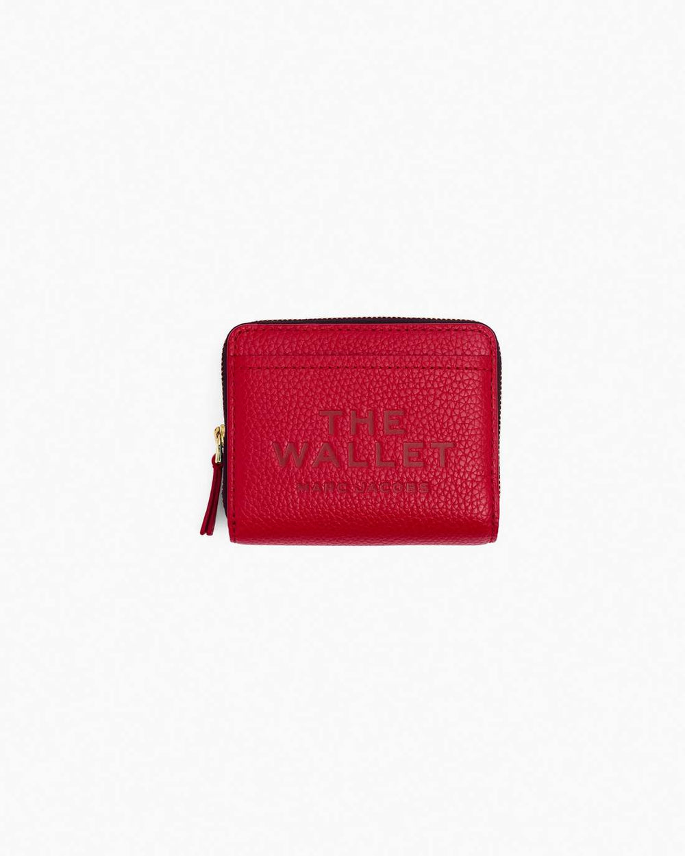 The Leather Mini Compact Wallet True Red - Marc Jacobs