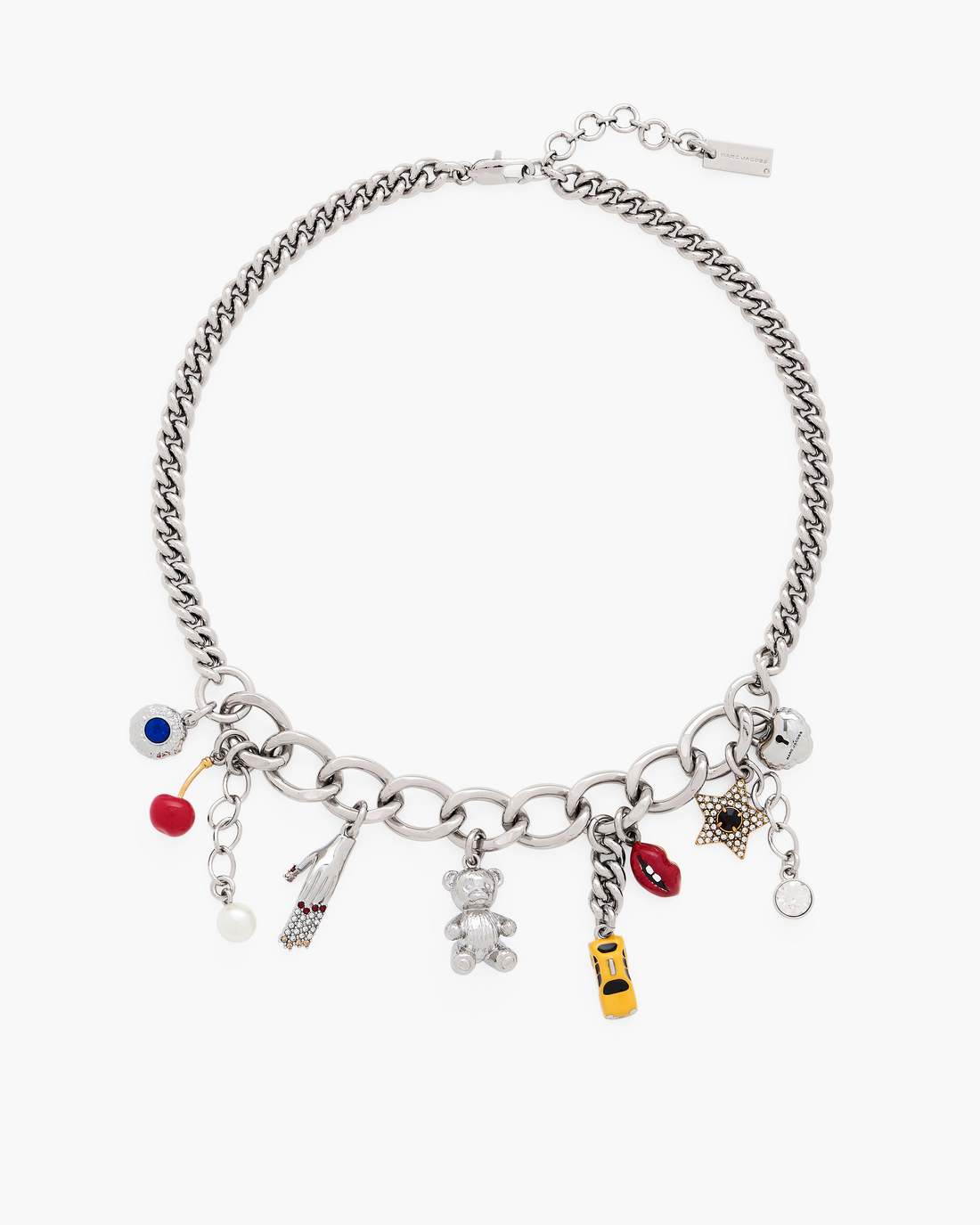 The Trinket Charm Necklace Silver/Multi - Marc Jacobs