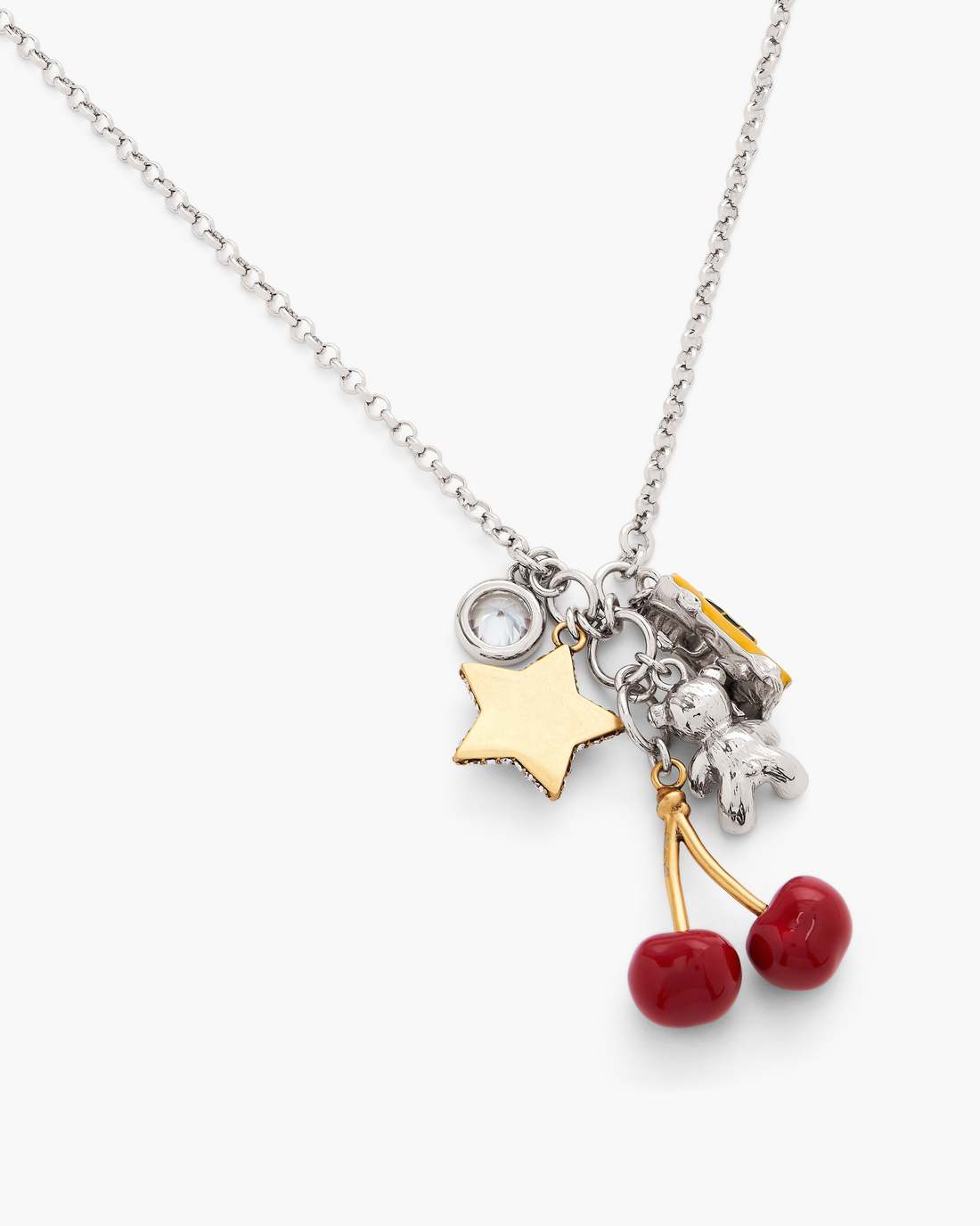 The Trinket Cluster Necklace Silver/Multi - Marc Jacobs