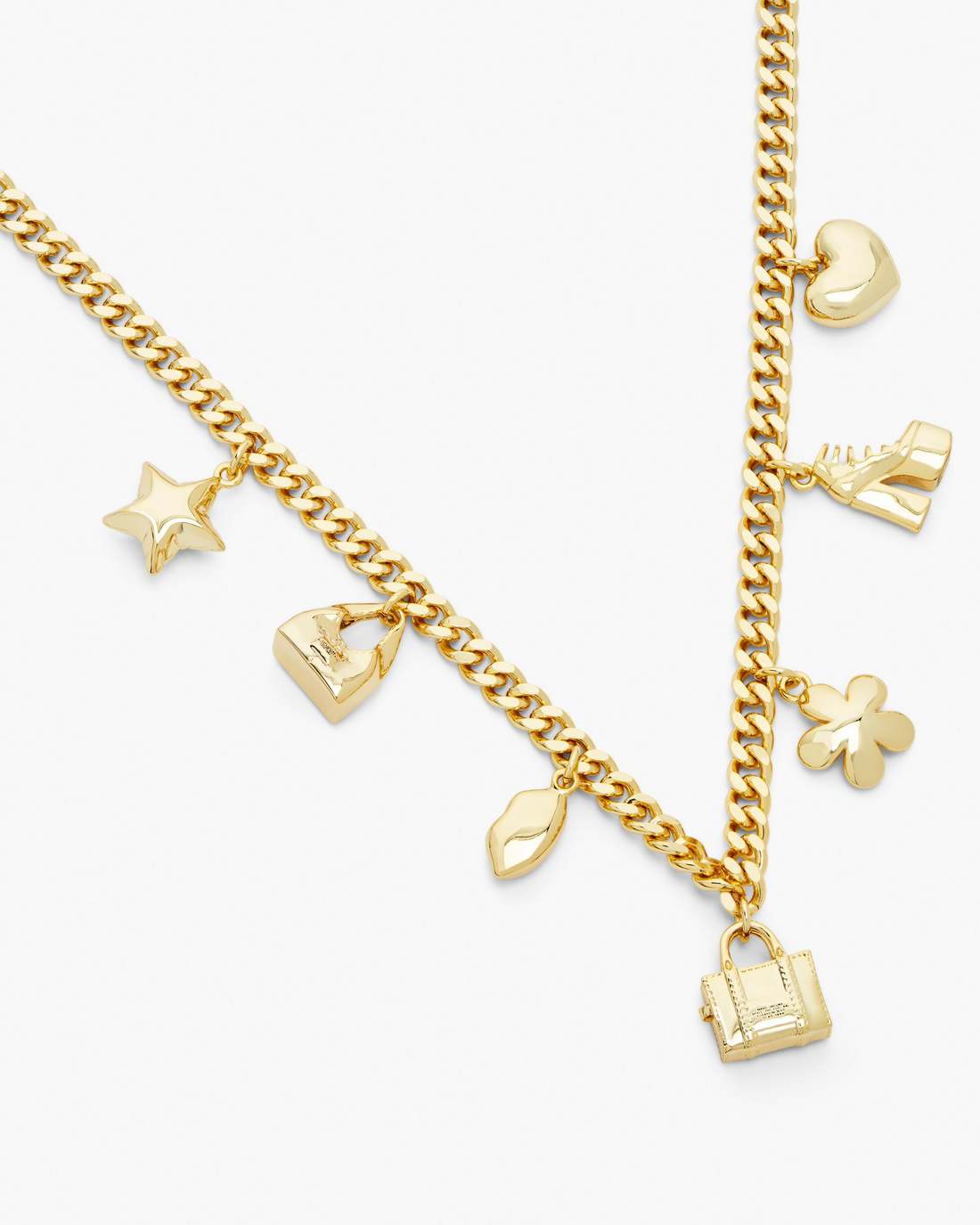 The Mini Icon Charm Necklace Light Antique Gold - Marc Jacobs