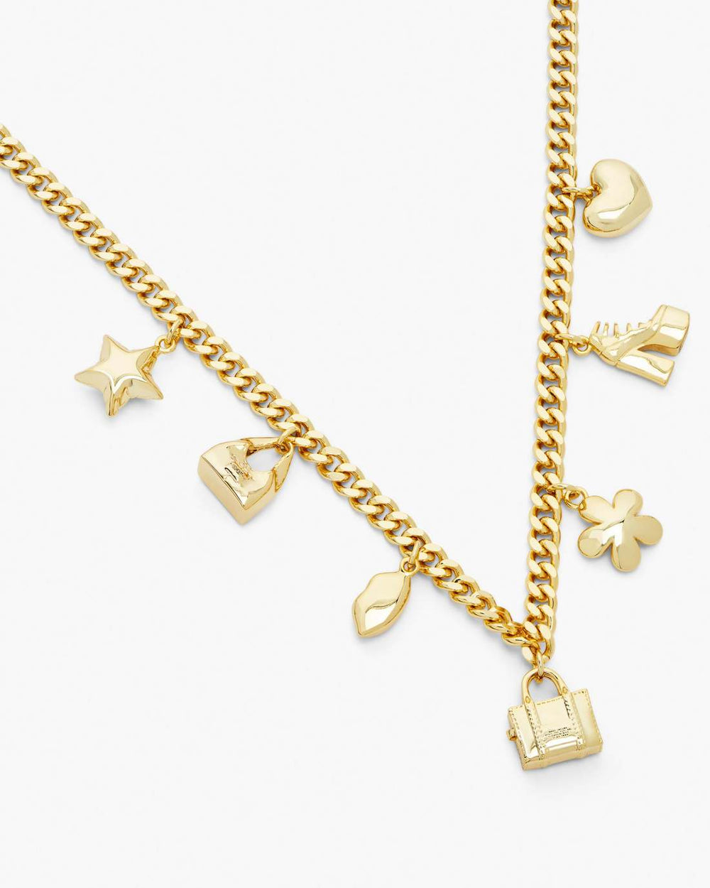 The Mini Icon Charm Necklace Light Antique Gold - Marc Jacobs