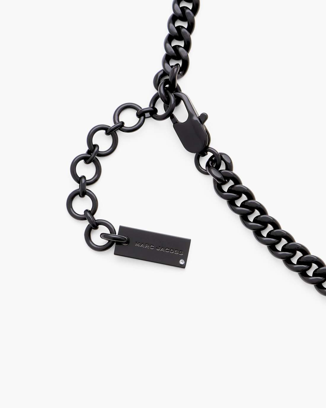 Mini Icon Pave Charm Necklace Black/Black Crystal - Marc Jacobs