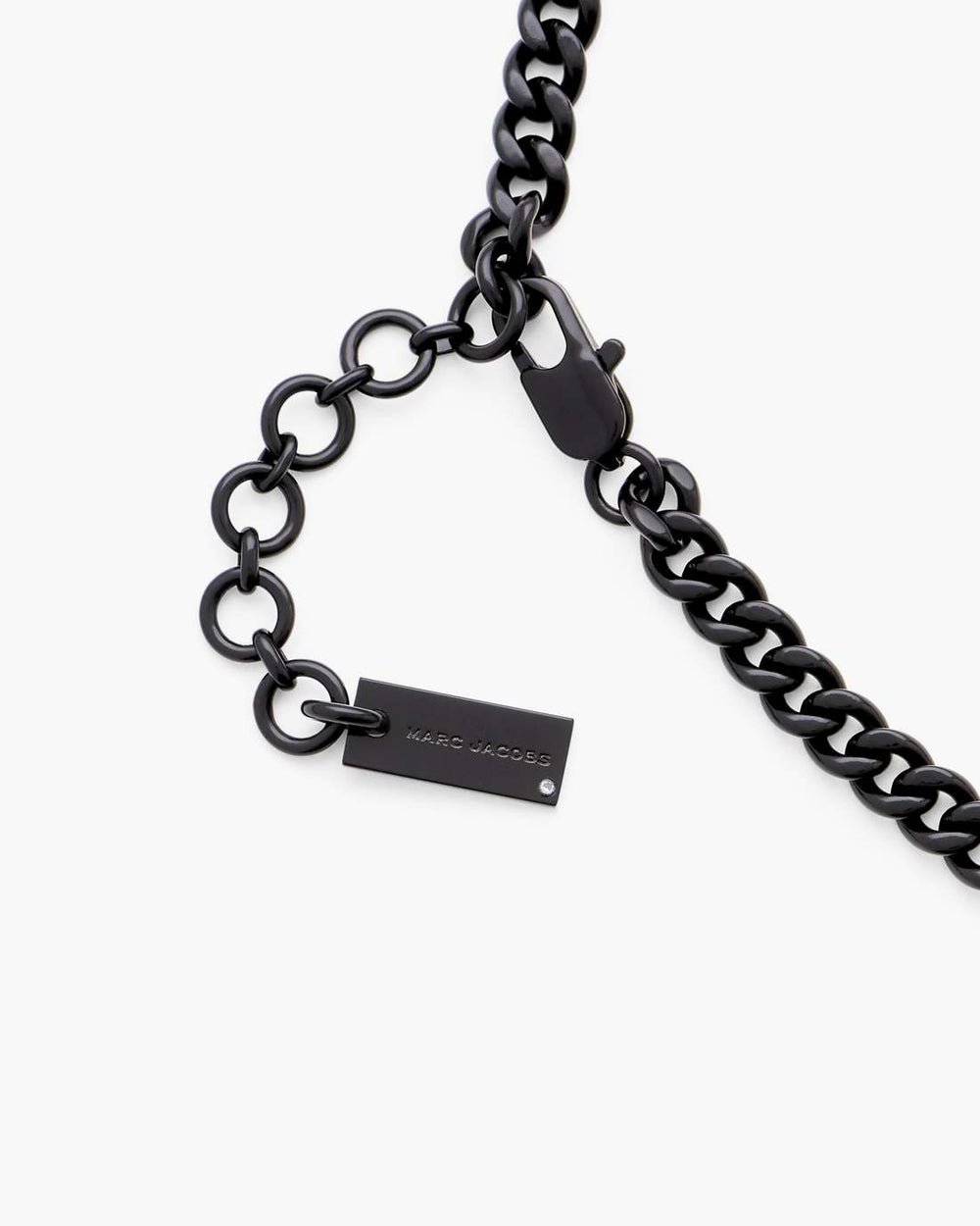 Mini Icon Pave Charm Necklace Black/Black Crystal - Marc Jacobs