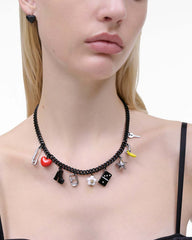The Collector Charm Necklace Black Multi - Marc Jacobs