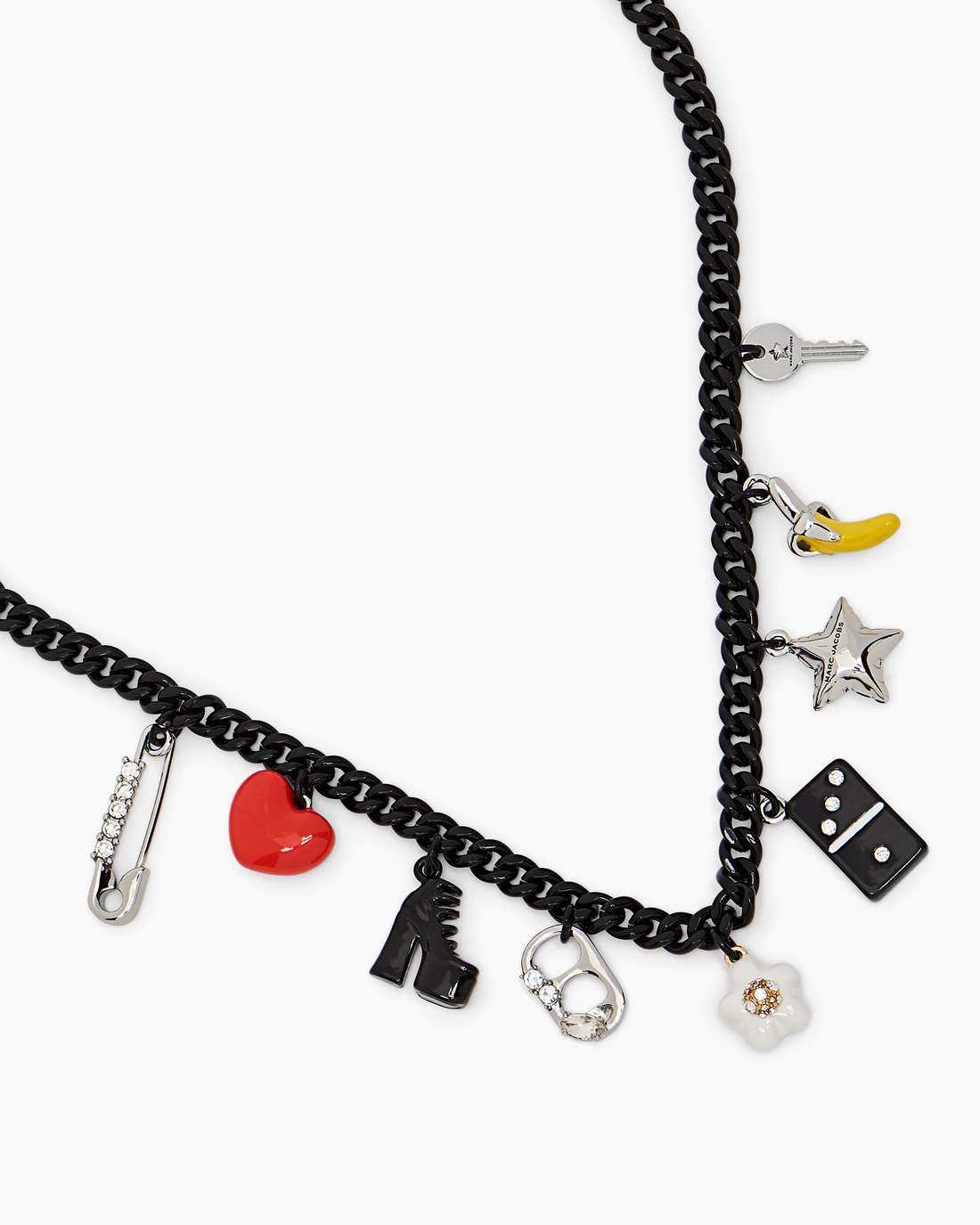 The Collector Charm Necklace Black Multi - Marc Jacobs
