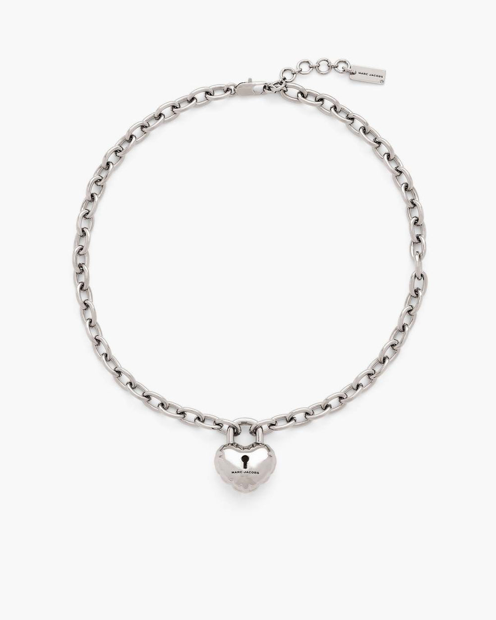 The Heart Balloon Necklace Light Antique Silver - Marc Jacobs