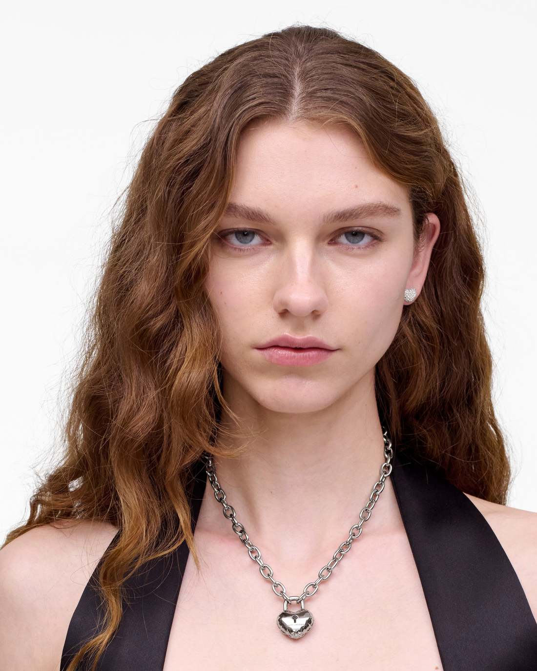The Heart Balloon Necklace Light Antique Silver - Marc Jacobs
